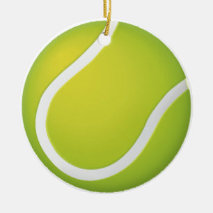 Adorno De Cerámica Pelota de tenis del aficionado deportivo