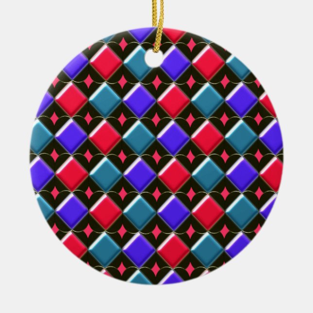 Adorno De Cerámica Pendor de diamantes brillantes (Frente)