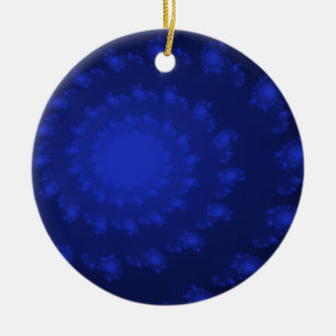 Adorno De Cerámica Pendor de profundidades oceánicas con remolinos