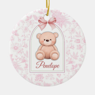 Adorno De Cerámica Penélope Diseño de guardería de osito rosado per