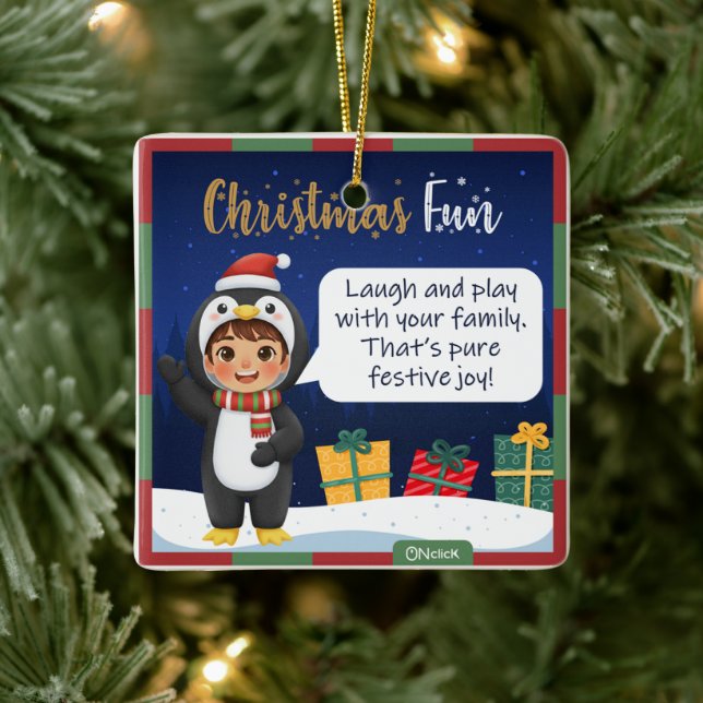 Adorno De Cerámica Penguin Christmas Ornament (Árbol)