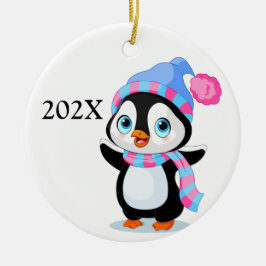 Adorno De Cerámica Penguin, Navidades anuales