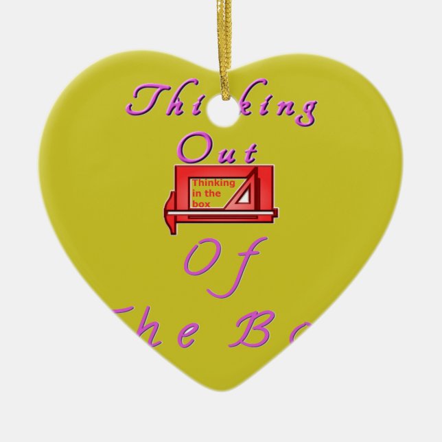 Adorno De Cerámica Pensando en salir de la caja. (Frente)