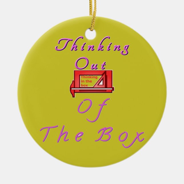 Adorno De Cerámica Pensando en salir de la caja. (Frente)