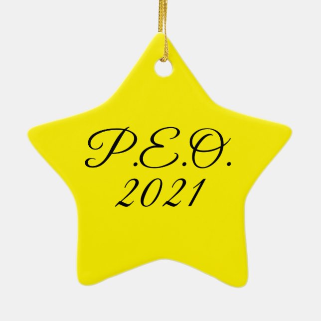 Adorno De Cerámica PEO Star Ornament 2021 (Atrás)