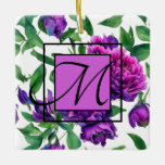 Adorno De Cerámica peonías de acuarela rosa con magenta púrpura román<br><div class="desc">peonías de acuarelas de color rosa magenta púrpura romántica. Hermoso adorno de color púrpura y acuarela para los amantes de las flores. Para acceder a las herramientas de edición, desplácese hasta "Click to personalizar". Una vez que esté en la herramienta de diseño de Zazzle, puede editar fuentes, ubicación, color, tamaño...</div>