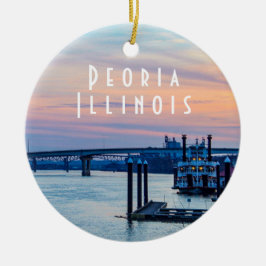 Adorno De Cerámica Peoria Illinois al atardecer