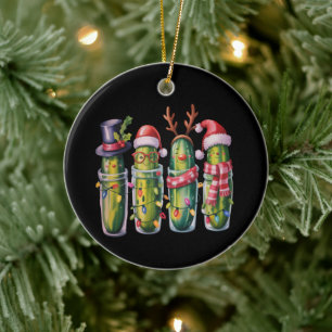 Adorno De Cerámica Pepino divertido de Navidad Pepinos de vacaciones 