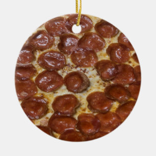 Adorno De Cerámica Pepperoni Pizza