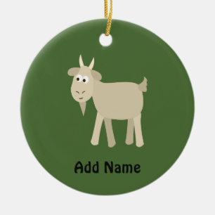 Adorno De Cerámica Pequeña cabra divertida linda