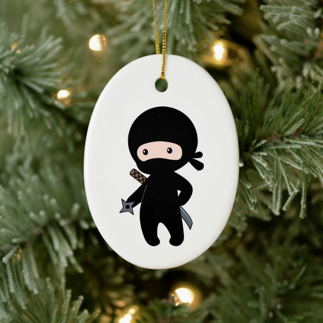 Adorno De Cerámica Pequeña Estrella de entarimado Ninja (Árbol)
