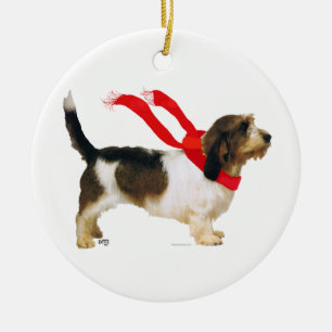 Adorno De Cerámica Pequeño Basset Griffon Vendeano