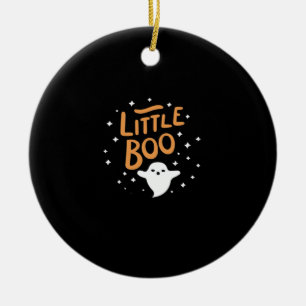 Adorno De Cerámica Pequeño Boo, Feliz Halloween Vintage Classic