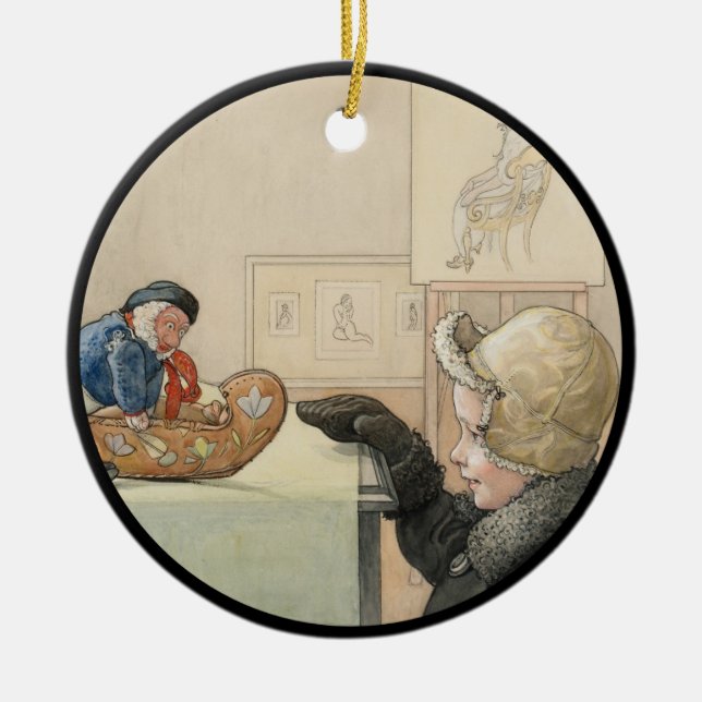 Adorno De Cerámica Pequeño compañero gracioso (Frente)