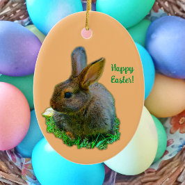 Adorno De Cerámica Pequeño conejo - conejito de Pascua