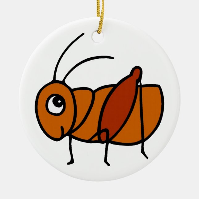 Adorno De Cerámica Pequeño críquet (Frente)