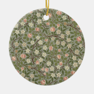 Adorno De Cerámica Pequeño diseño del papel pintado de la flor rosa