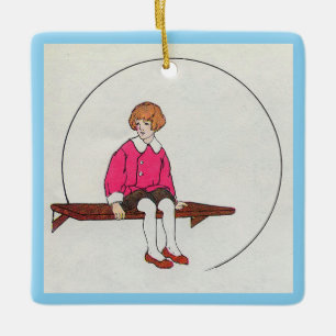 Adorno De Cerámica Pequeño Jack Jelf, rima madre de oca