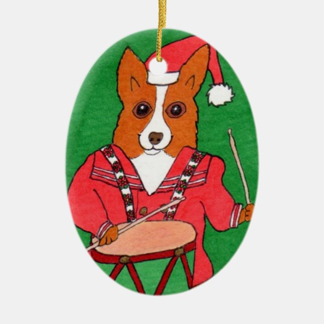 Adorno De Cerámica Pequeño muchacho del batería (Frente)