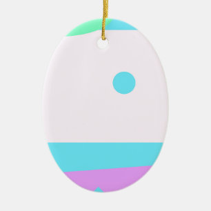 Adorno De Cerámica Pequeño resumen del paisaje