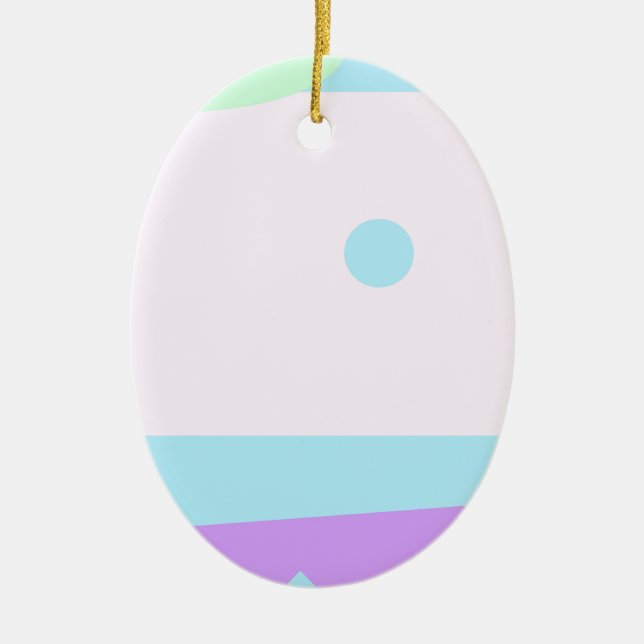 Adorno De Cerámica Pequeño resumen del paisaje (Frente)