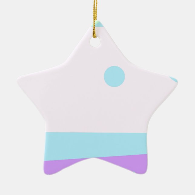 Adorno De Cerámica Pequeño resumen del paisaje (Frente)