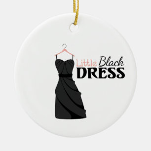 Adorno De Cerámica Pequeño vestido negro