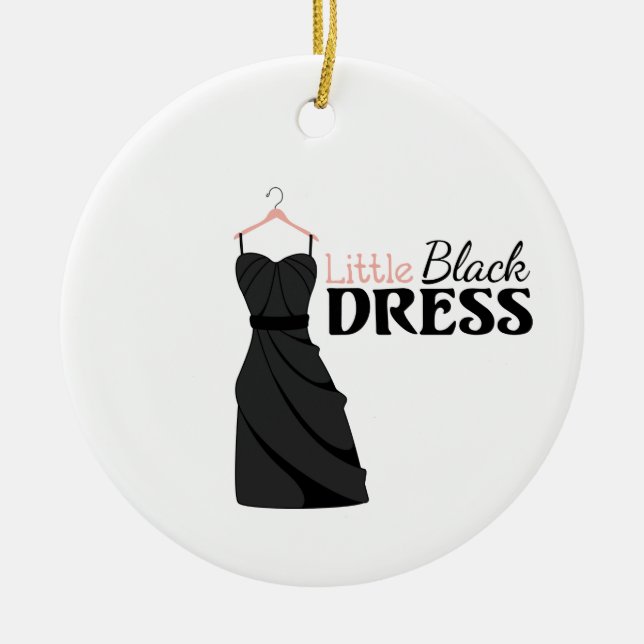 Adorno De Cerámica Pequeño vestido negro (Frente)