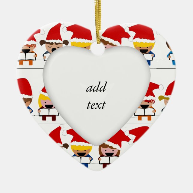 Adorno De Cerámica Pequeños Navidades caroleros (Frente)