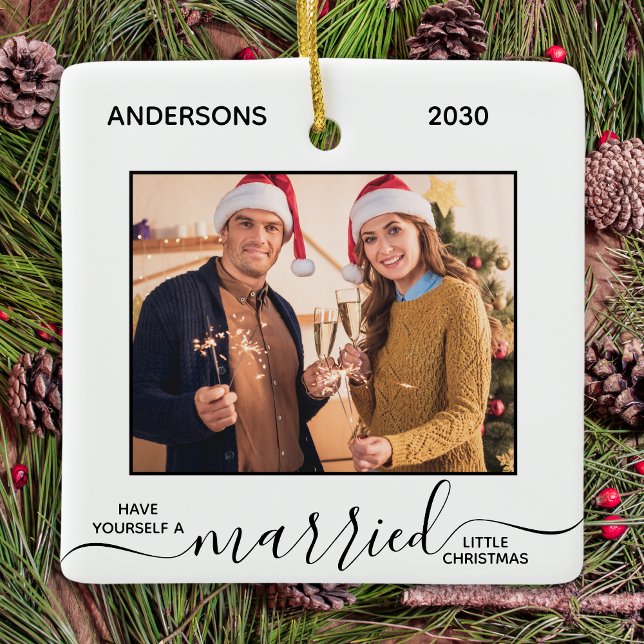 Adorno De Cerámica Pequeños Navidades casados Foto simple de recién c (Subido por el creador)