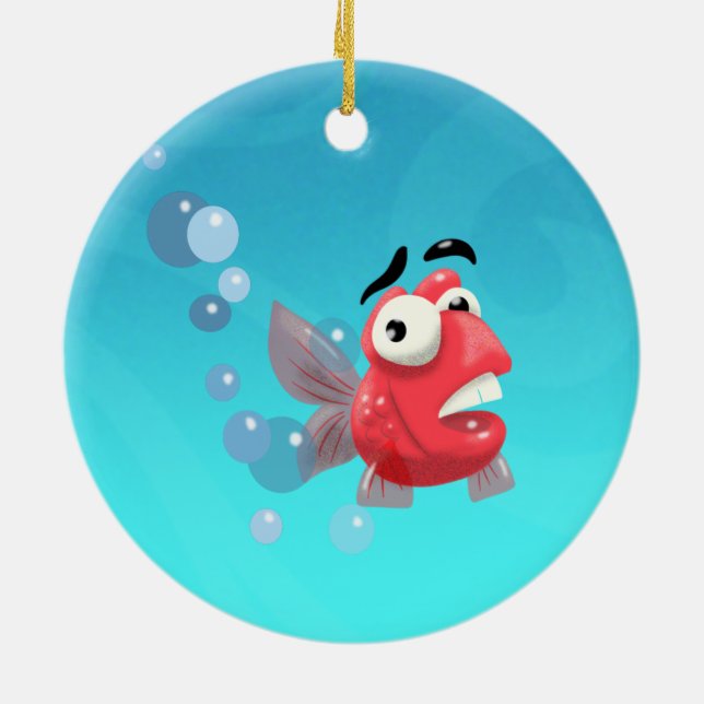 Adorno De Cerámica Pequeños peces y grandes tiburones (Atrás)