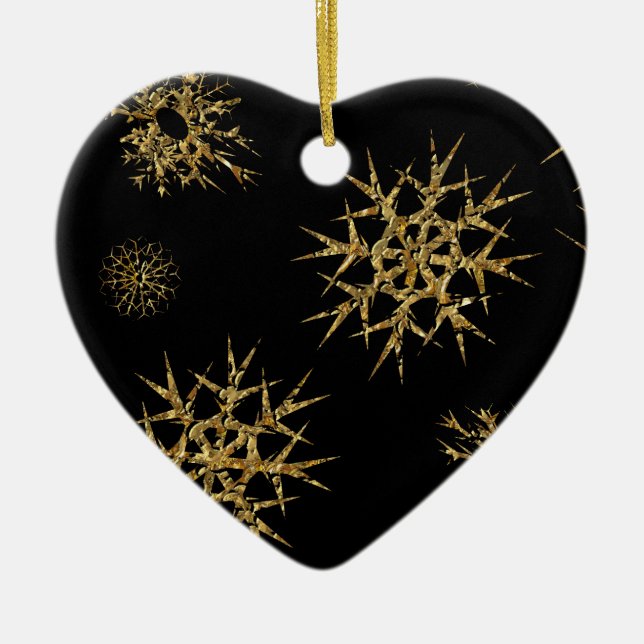 Adorno De Cerámica Pequeños tesoros de nieve de noche (Frente)