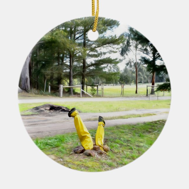 Adorno De Cerámica Perdido en el jardín otra vez (Frente)