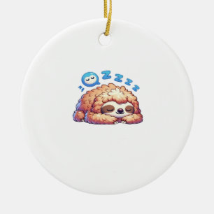 Adorno De Cerámica Perezoso dormilón kawaii durmiendo Zzz Animal dive