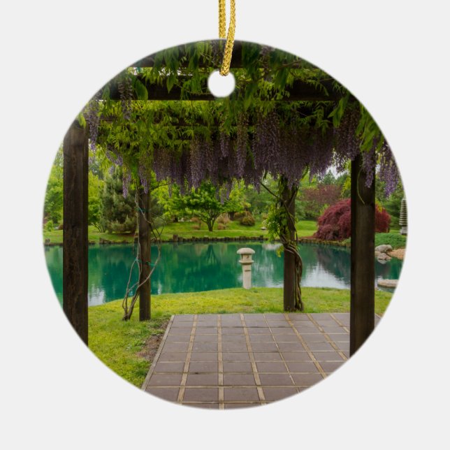 Adorno De Cerámica Pérgola De Wisteria (Frente)