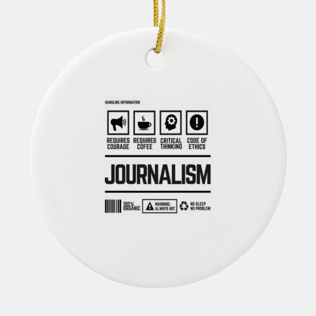 Adorno De Cerámica periodismo (Frente)