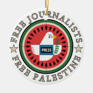 Adorno De Cerámica Periodistas libres liberan a Palestina
