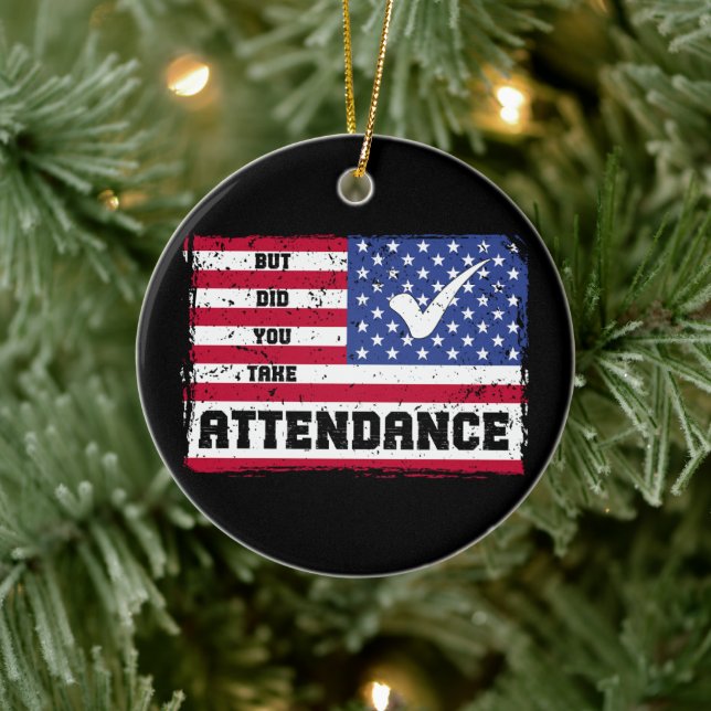 Adorno De Cerámica Pero, ¿aceptaste la bandera estadounidense del pro (Árbol)