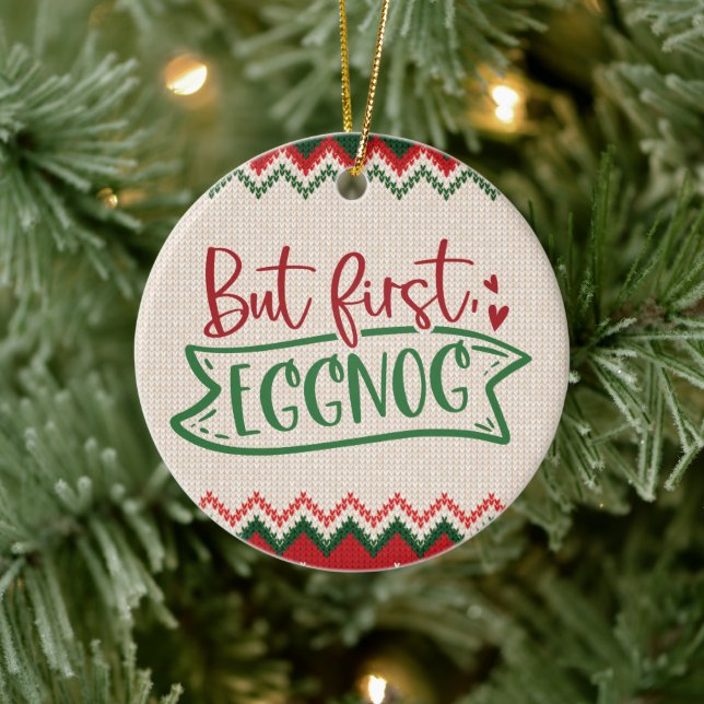 Adorno De Cerámica Pero primero, el huevo - Navidades divertidos (Árbol)