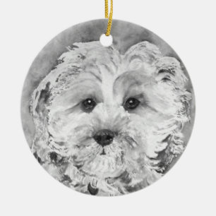 Adorno De Cerámica Perrito de Cavapoo