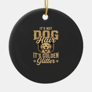 Adorno De Cerámica Perrito Golden Retriever Divertido Pelo Brillo