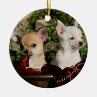 Adorno De Cerámica Perritos de la chihuahua