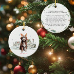 Adorno De Cerámica Perro acuático Lagotto Romagnolo | Inicial<br><div class="desc">Celebre la temporada de vacaciones con este adorno de cerámica Lagotto Romagnolo, muy bien hecho, con un encantador ilustracion acuático de esta adorable raza de color rizado. Perfecto para los amantes de los perros, este adorno festivo captura el Lagotto Romagnolo con corderos de reno en una escena de invierno nevada...</div>
