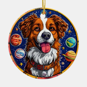 Adorno De Cerámica Perro alegre