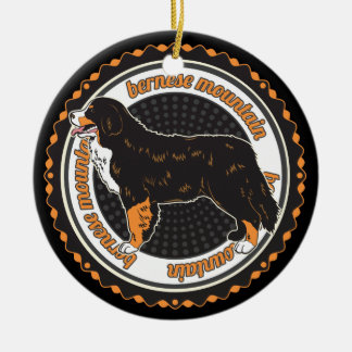 Adorno De Cerámica Perro amante de las montañas Bernese Perro