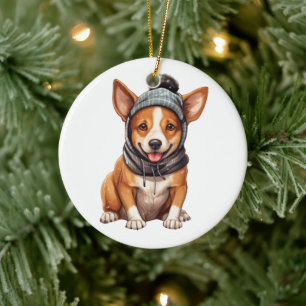 Adorno De Cerámica Perro Basenji personalizado