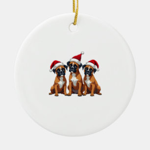 Adorno De Cerámica Perro Boxer Jersey Feo Luz de Navidad Xmas Pijama