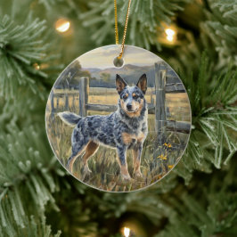 Adorno De Cerámica Perro Boyero Australiano