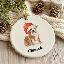 Perro Bulldog Inglés Navidad