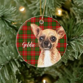 Adorno De Cerámica Perro Chihuahua personalizado